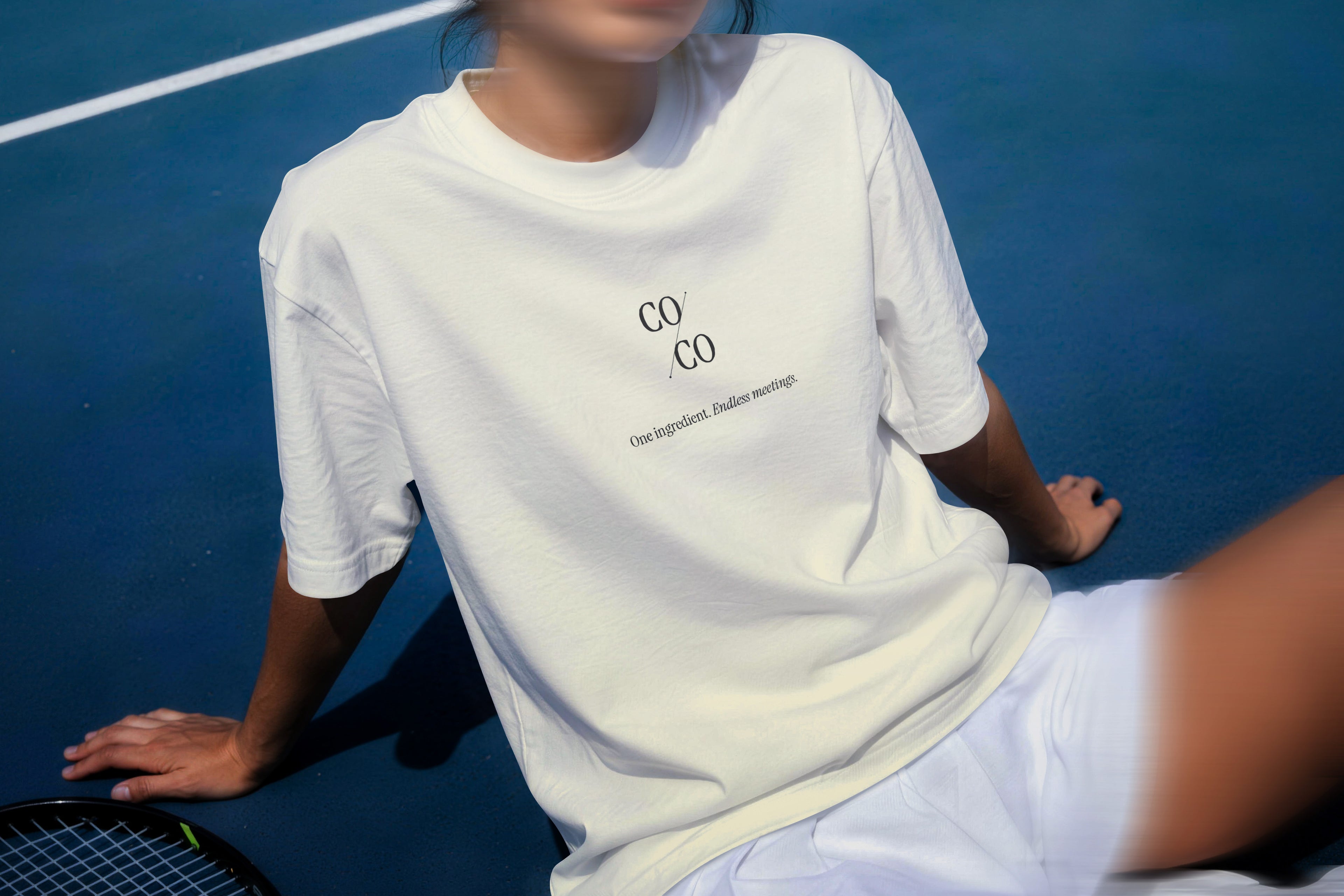 CO/CO Tee — One ingredient. Endless meetings.